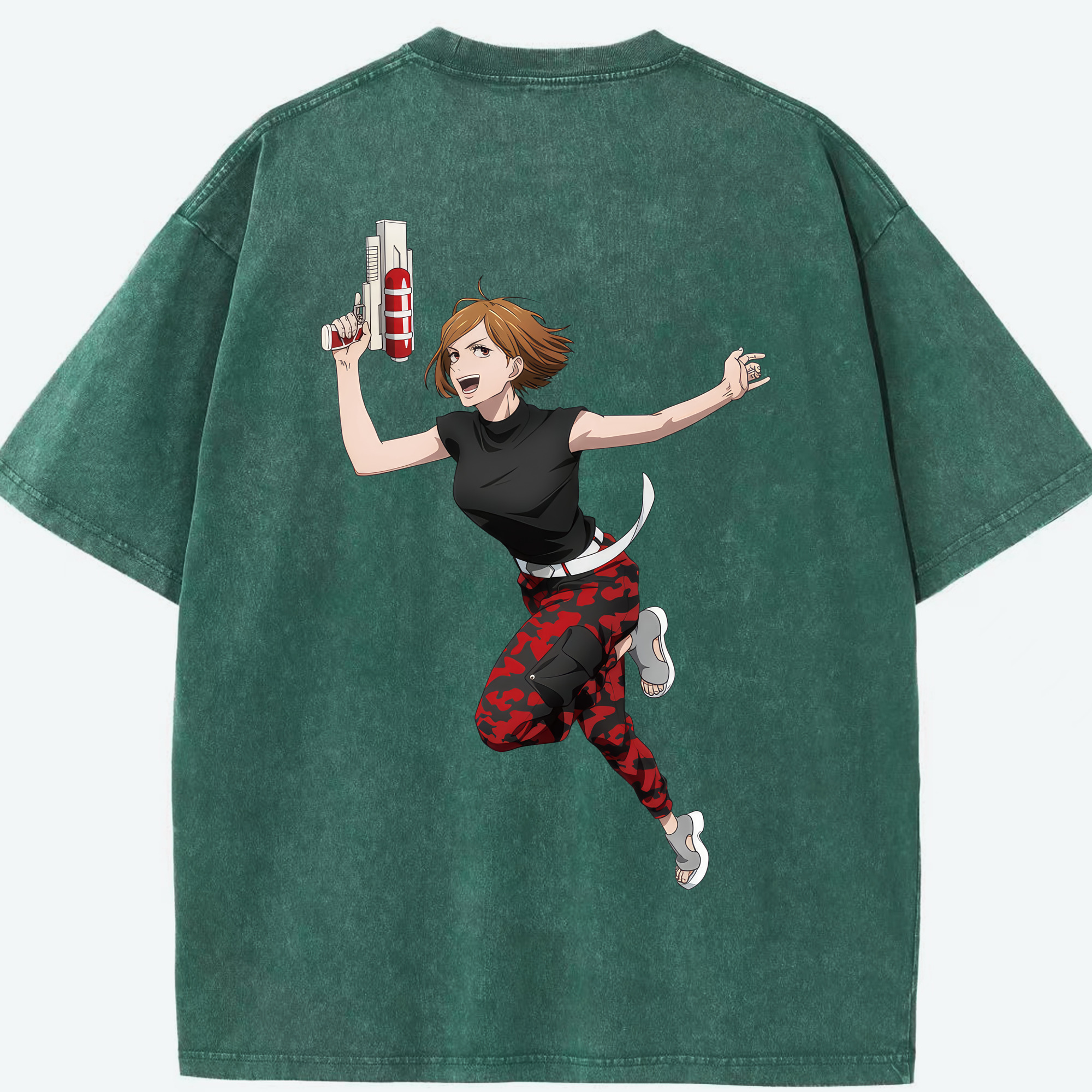 （画像用） 呪術廻戦 Jujutsu Kaisen 綿100% ヴィンテージ風 半袖Tシャツ（背面プリント）